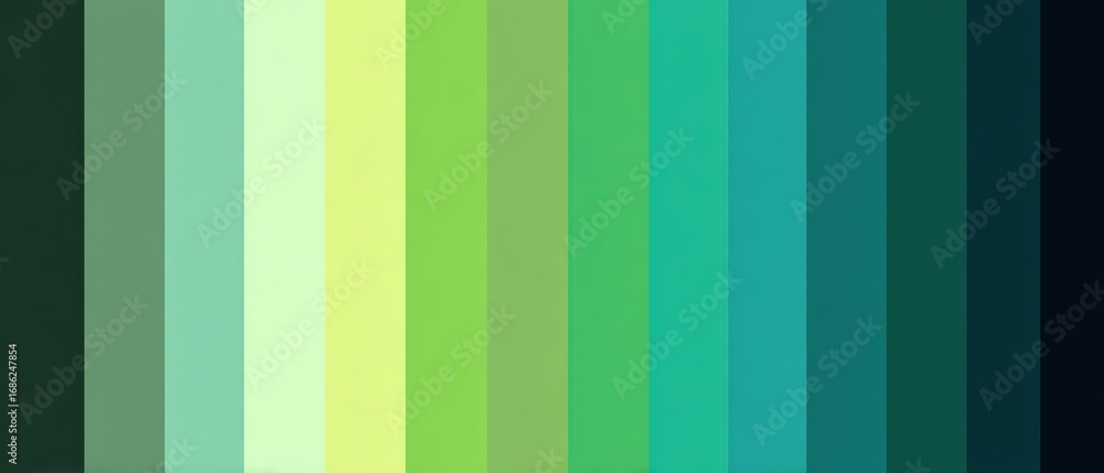 Aufkleber wide range of gradient color spectrum transitioning from light green to dark blue shades in smooth b