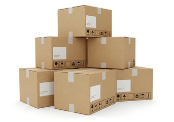 段ボールのピラミッド