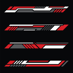 Racing stripes automotive decal set