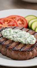 夏の夕暮れステーキ