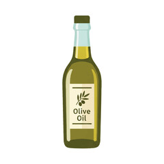 Olive Oil Bottle Illustration.