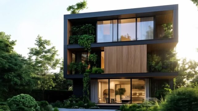 Modern House Design with Sustainable Architecture Integrating Nature Elements for Luxurious Living