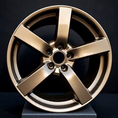 Obraz premium Satin Bronze Seven-Spoke Wheel, Front View