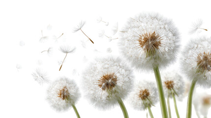 Obraz premium Close-up of dandelion puffs