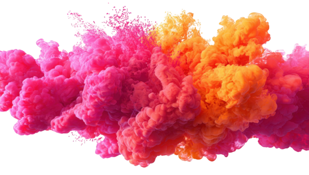 Abstract swirling colours of pink and orange