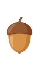 Single Acorn with Cap and Stem.