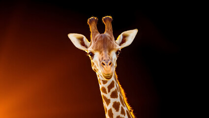 Obraz premium Baby Giraffe Morning