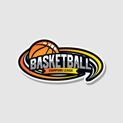 Basketball tournament logo vector 