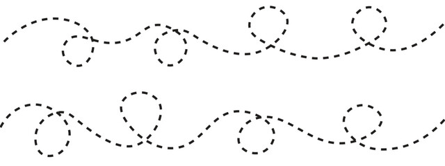 wavy curvy long squiggles line, loopy line, wave line - stock vector. abstract wavy line. long hand drawn squiggle. vector illustration on transparent background