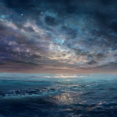 Fototapeta premium 별빛 바다 은하