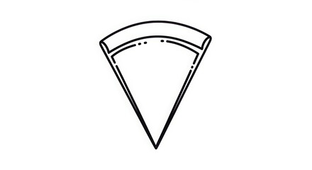 Obraz premium Simple line art slice of pizza icon graphic design element for food concepts and culinary branding applications