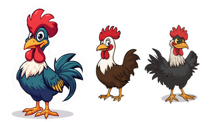 cartoon chicken, with transparent background