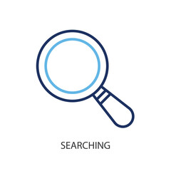 Searching thin line vector icons.