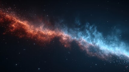 Fototapeta premium Stunning view of the Milky Way galaxy with vibrant colors and starry sky in deep space du night time astrophotography shot