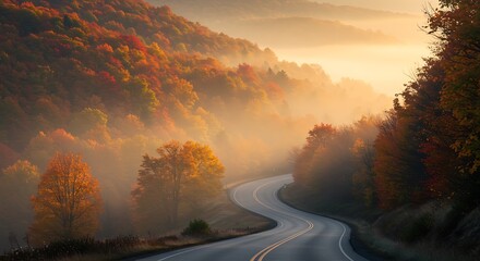 霧の秋道、黄金時間