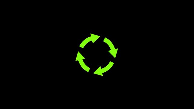 Refresh button, circle arrow repeat, Reload icon  animation. Neon refresh icon. Glowing neon  arrow icon Animation.