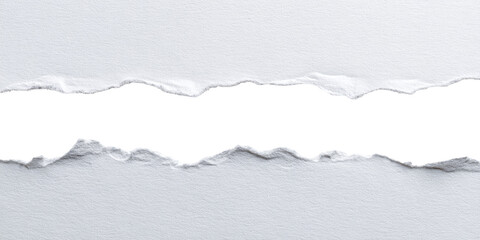 Ripped white paper with a black hole