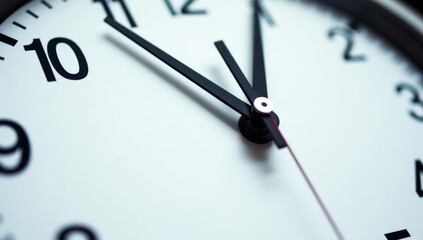 A black wall clock's intricate dial and hands show the passing hours and minutes, a perfect concept for deadlines.