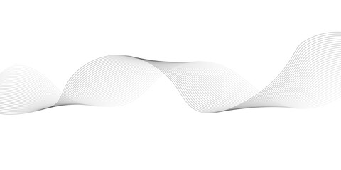 Abstract wave element for design. Digital frequency track equalizer. Stylized line art background. Vector illustration. Wave with lines created using blend tool.