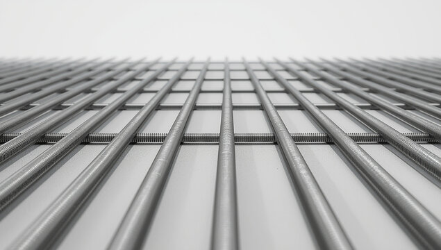 Abstract Metal Grid Parallel Lines and Geometric Structure