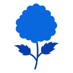 blue flower silhouette vector illustration