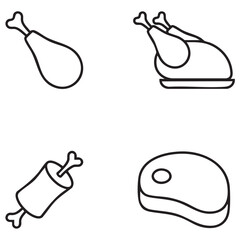 Fototapeta premium Megaphones icons set loudspeaker icon flat vector illustration 