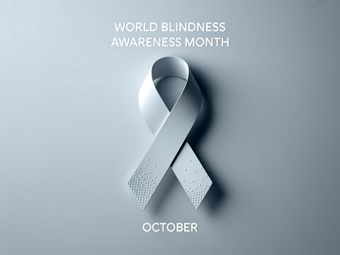 World bullying prevention month awareness ribbon with october text on a clean background