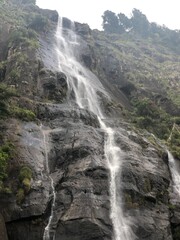 waterfall in the mountains