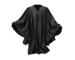 Elegant graduation gown in formal presentation