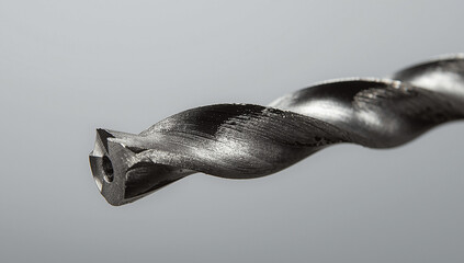 Close-up of a Metal Drill Bit Precision Engineering and Industrial Tooling