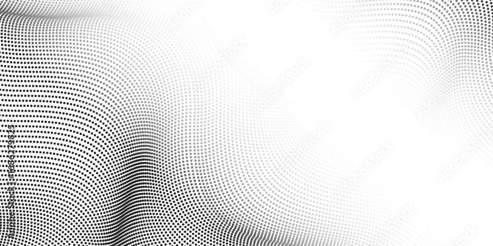 Poster dotted gradient halftone background. horizontal seamless dots pattern in pop art style. abstract mod