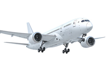 Obraz premium White passenger jet in flight (5)