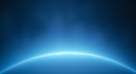 Celestial Horizon A Stunning Blue Planet Abstract Background Image