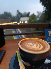 cup of coffee on a bar