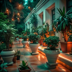 Fototapeta premium palm tree in a garden