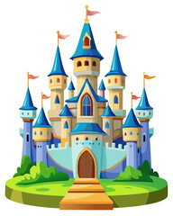 Fototapeta premium castle,white background