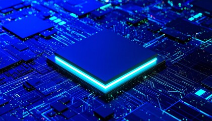 Abstract circuit board with central processor (1)