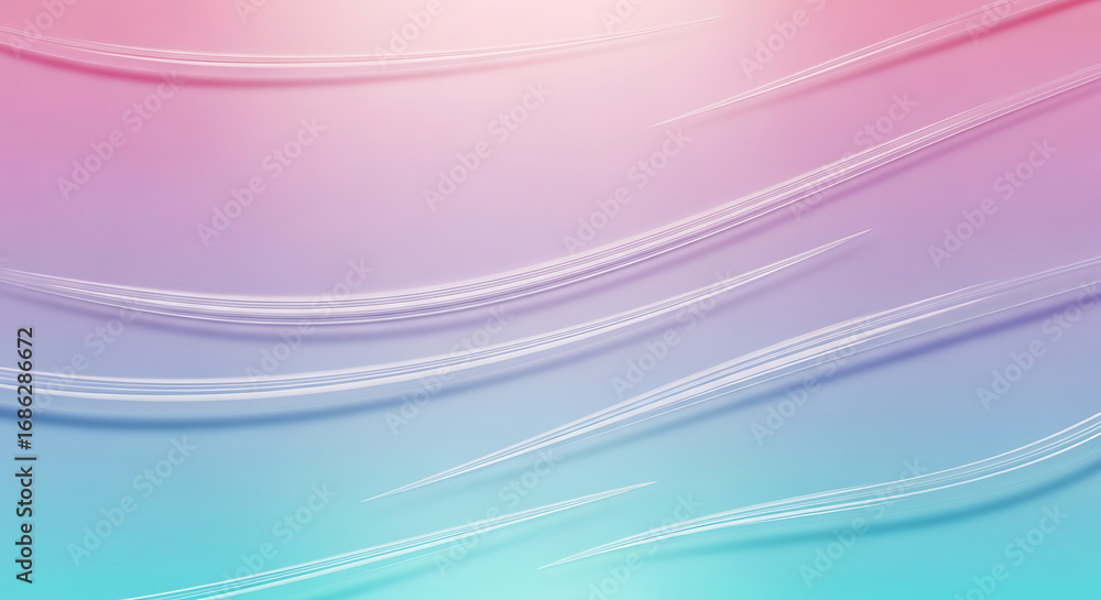 Aufkleber abstract background with curved lines and pastel gradient for graphic design