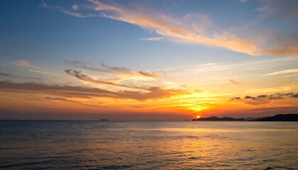 Obraz premium Sunset over the ocean (1)