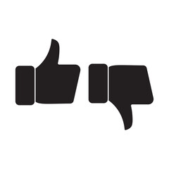 flat icon vector of hand sheet of likes and dislikes