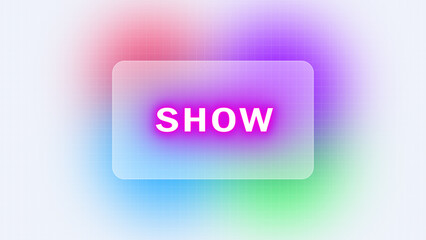 glowing show editable text glass effect