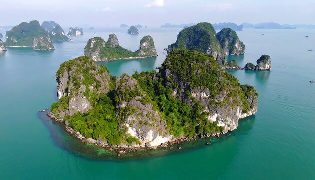 Lush islands in turquoise water