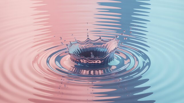 Pink and Blue Water Ripple Vertical Texture with Splash