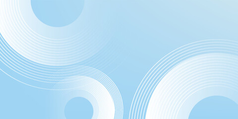 Modern background pastel colorful blue and white gradations. Circle effect style geometric background simple modern abstract
