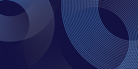 Abstract blue glowing geometric lines modern shiny blue circle lines pattern. Suit for cover,  banner, brochure