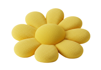 Yellow flower design element 3 d render soft texture daisy shape transparent background