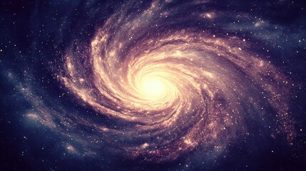 Obraz premium Stunning image of a swirling galaxy with bright center and vibrant stars in deep space illustrating cosmic beauty and universe expansion