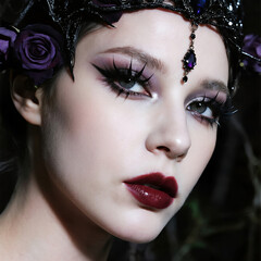 flawless make up dark fairy theme 09876