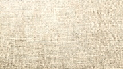 Close up of a beige woven fabric texture with visible threads textile