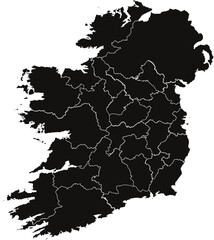 Black Ireland map